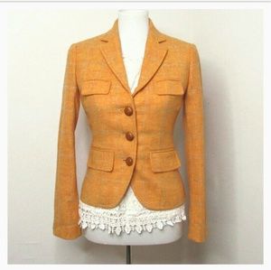 J Crew Robert Nobel Scotland Yellow Wool Blazer